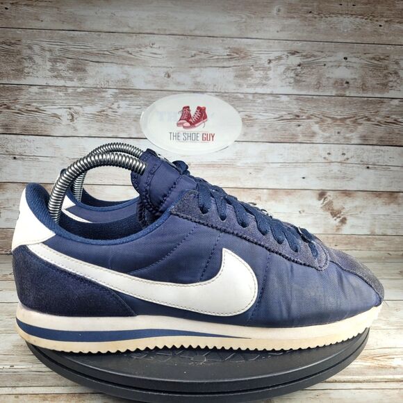 Nike Cortez Men's Size 8 Nylon ObsidianAthletic Blue White Shoes - Picture 1 of 12